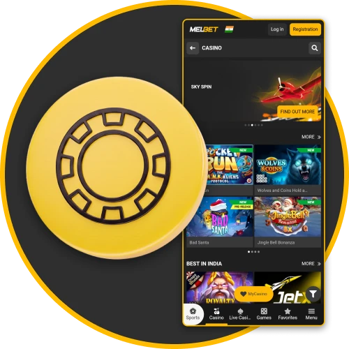 Indian players access casino games easily through the Melbet app.