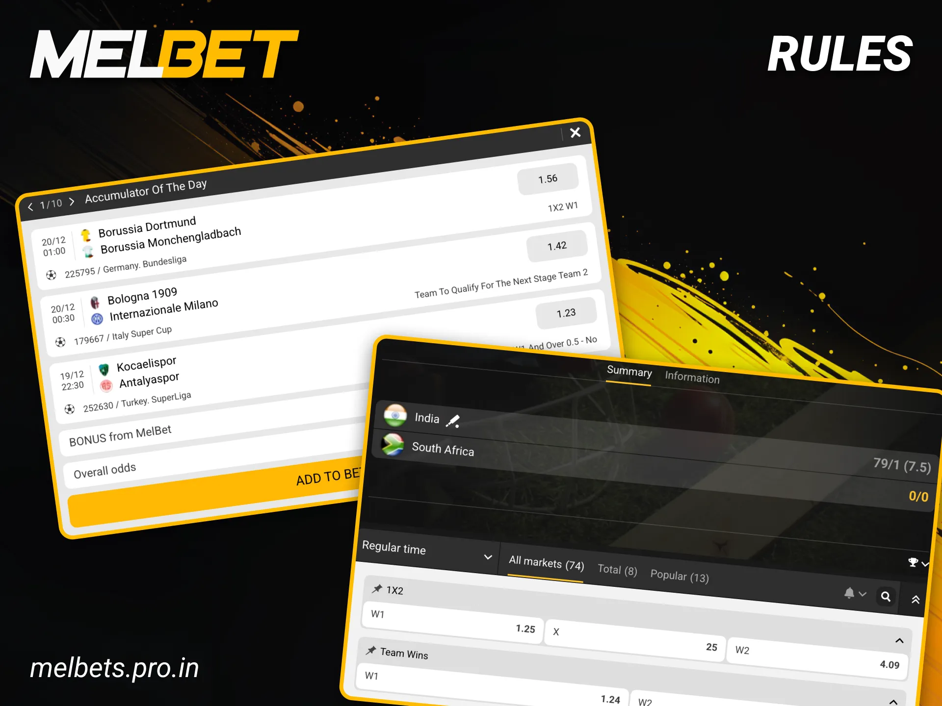 Win big by betting on cricket at Melbet.