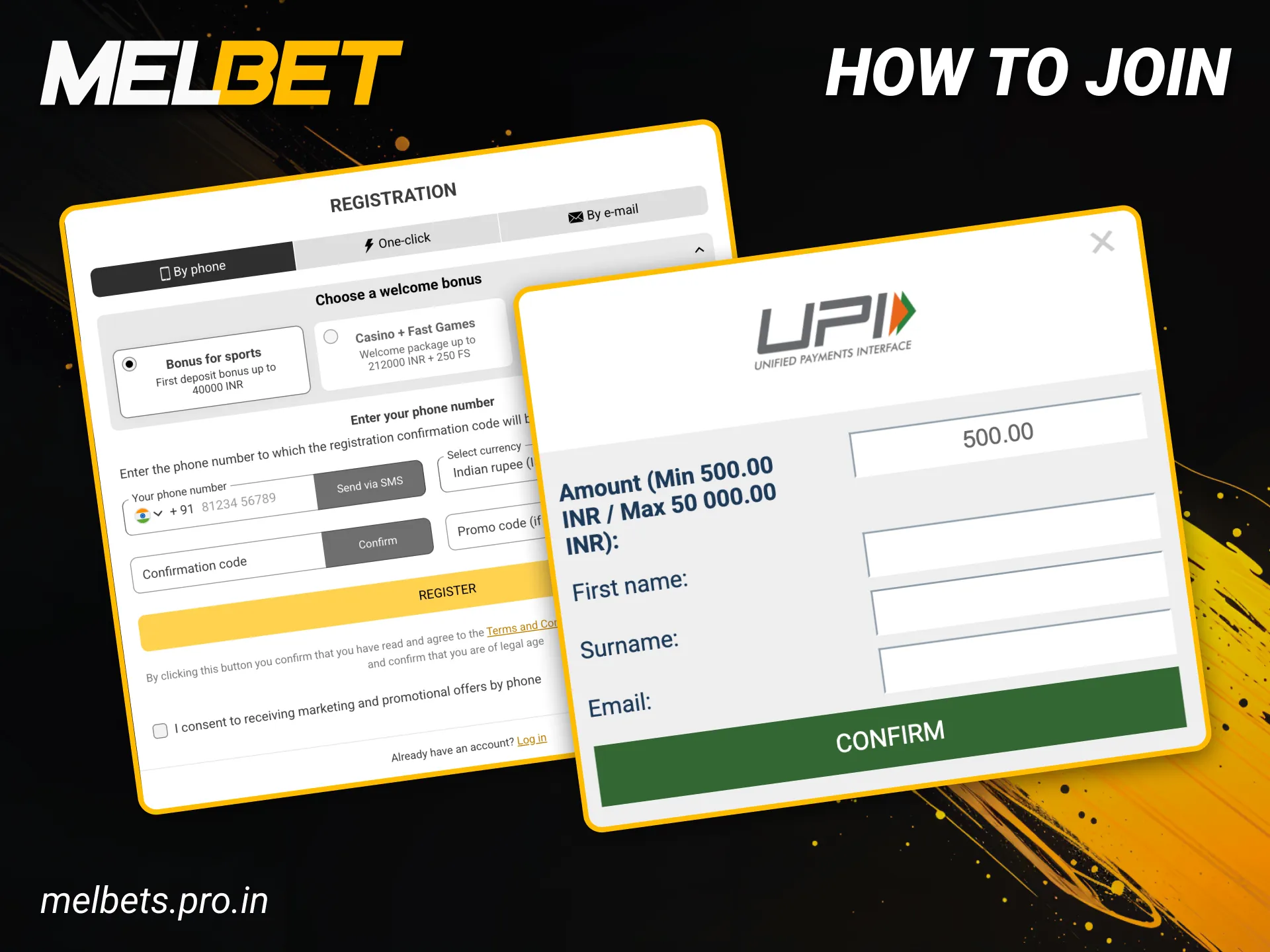 Register and receive VIP cashback at Melbet.