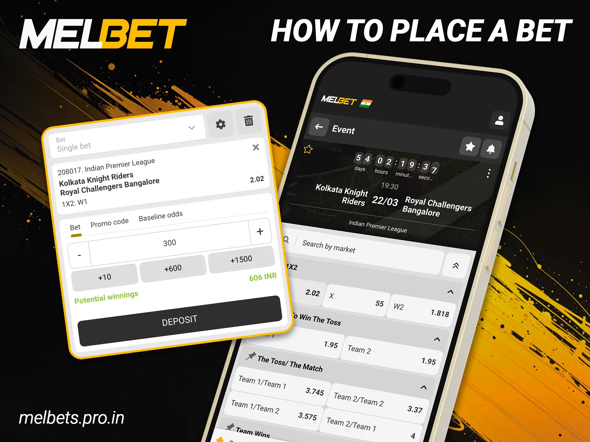 Discover how to place a bet in the Melbet mobile app.