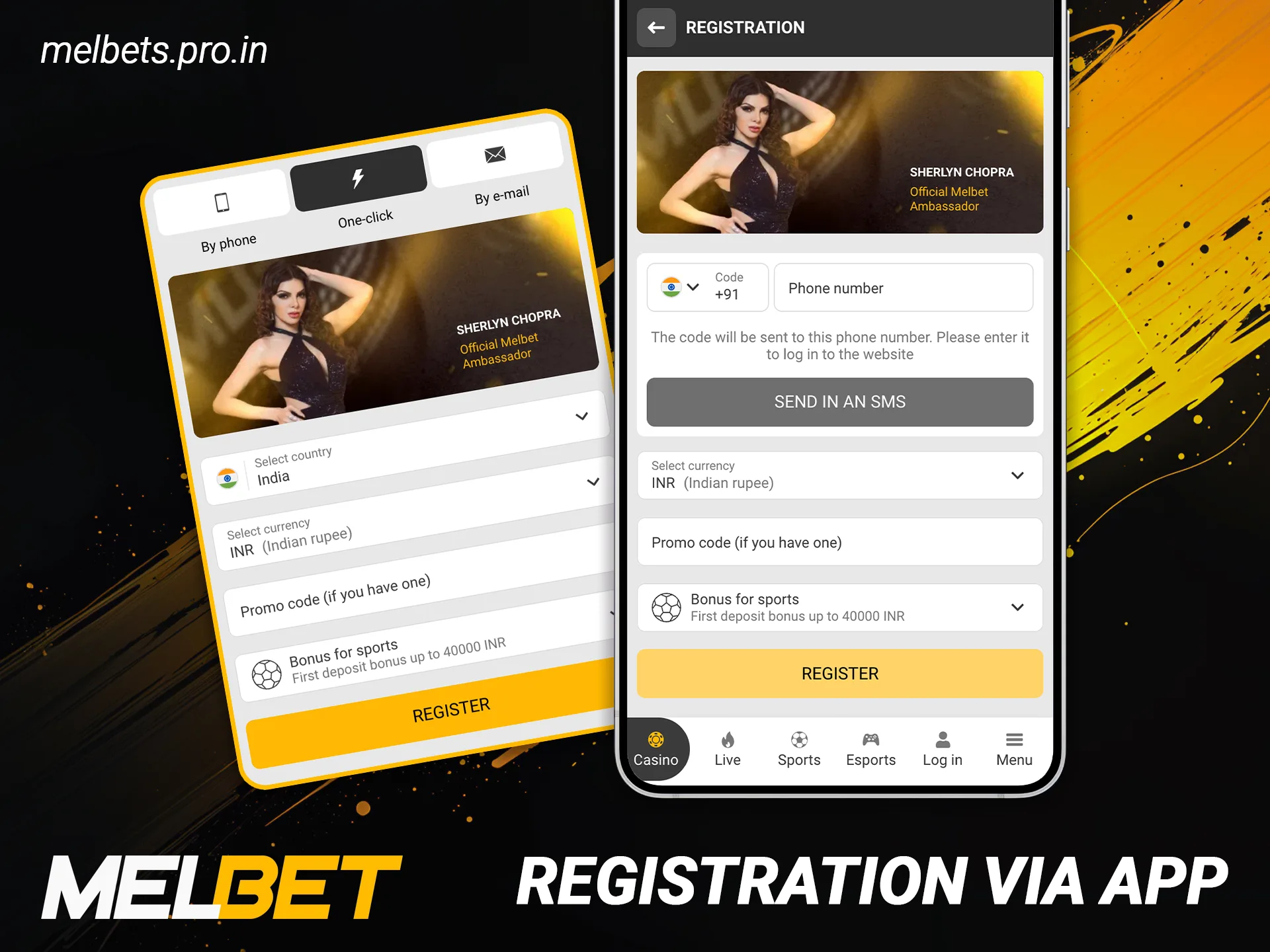 Learn how to register in the Melbet app to start betting.